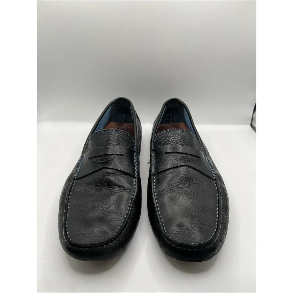 Donald J Pliner Vinco-98 Men's Penny Driving Loafers Shoes Sz11 Leather Blk  MS4